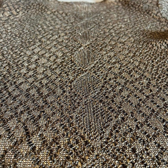 NWT -Vintage 90s SharAde Bronze Metallic Mesh Top | | Size 12 - Picture 7 of 8